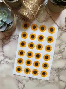 Sunflower Stickers - 2 pack